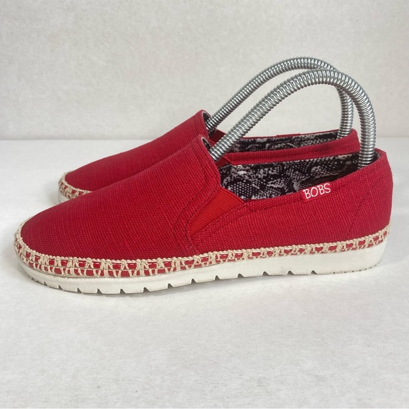 Skecher Women's BOBS Flexpadrille 3.0-Dark Horse Flats Shoe 113091; RED Size 6.5 - Picture 3 of 16